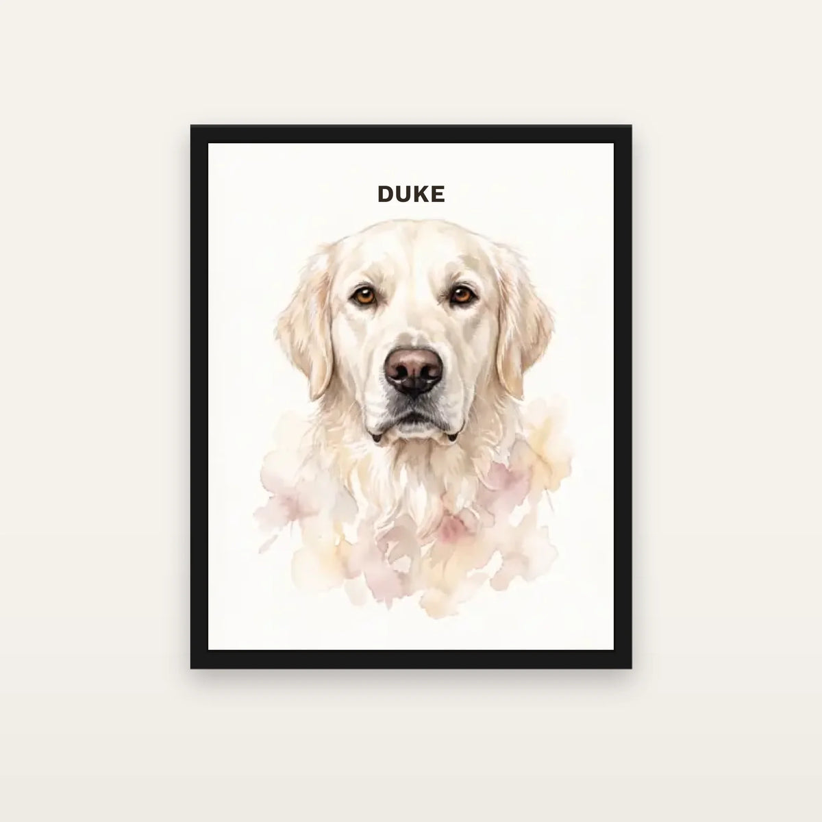 Soft Watercolor Dog Portrait Canvas
