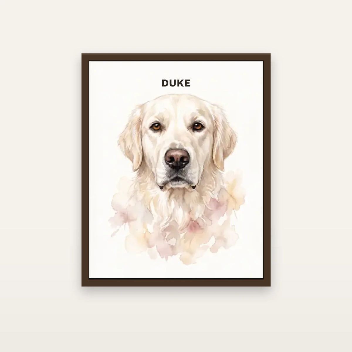 Soft Watercolor Dog Portrait Canvas