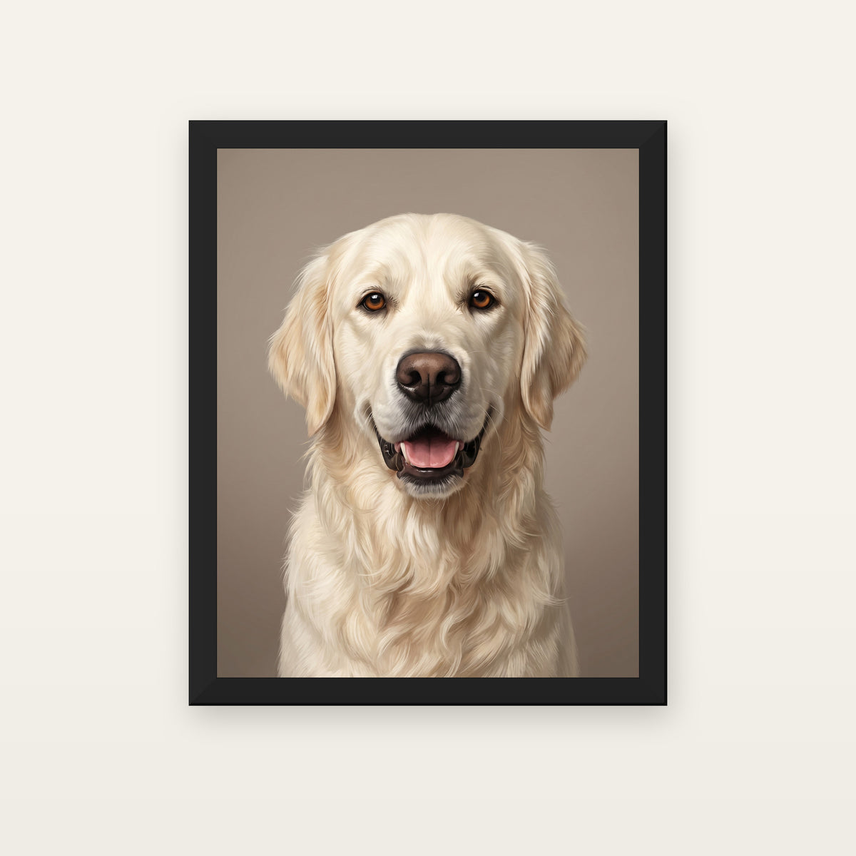 Modern Luxury dog portrait — Black frame